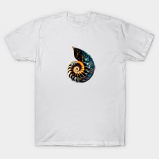 Nautilus shell, ocean, digital graphic T-Shirt